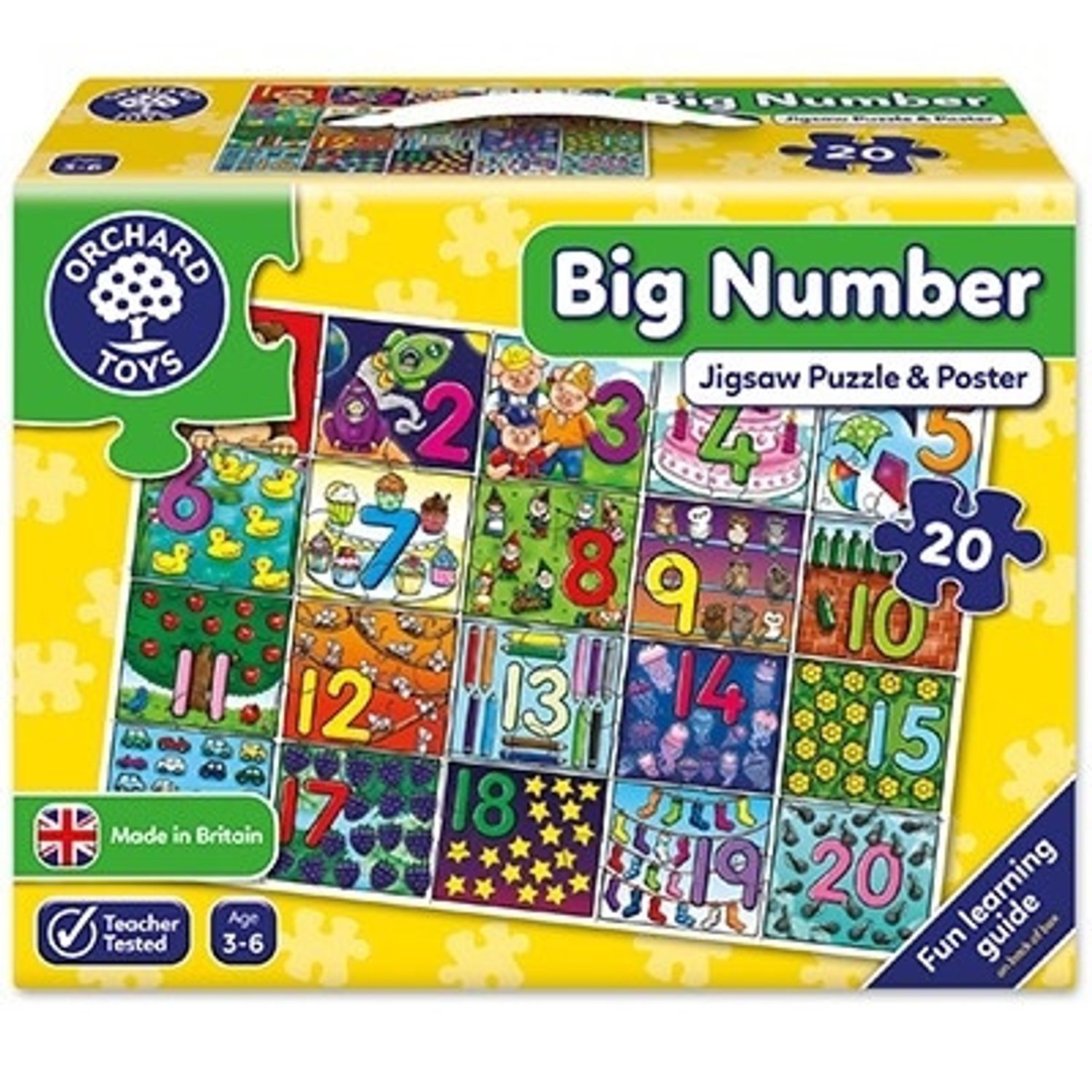 Puzzle de podea Invata numerele (de la 1 la 20) BIG NUMBER JIGSAW fotografia produsului