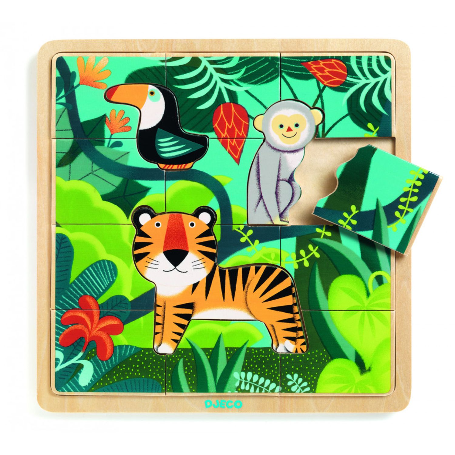 Puzzle lemn Jungla Djeco fotografia produsului