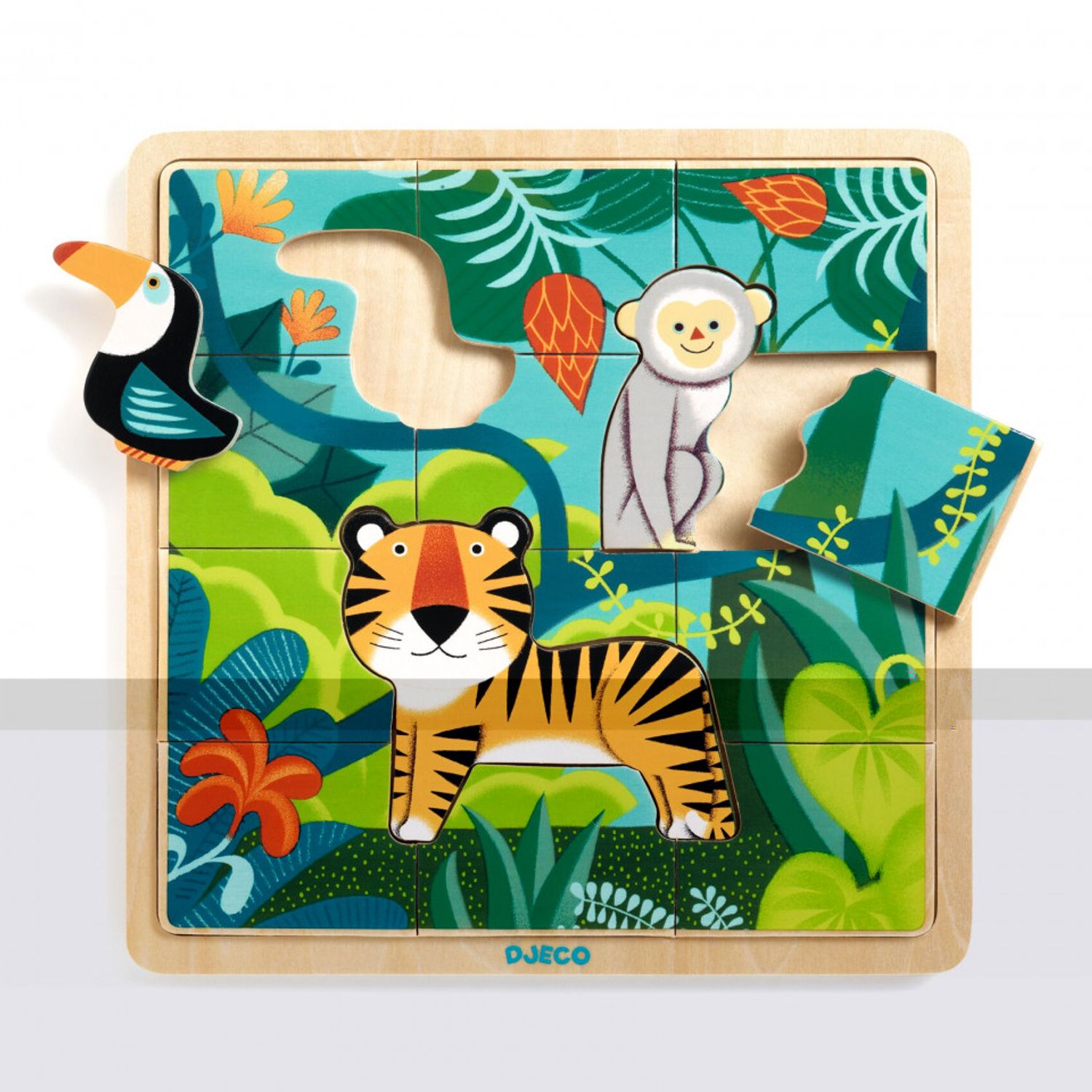 Puzzle lemn Jungla Djeco fotografia produsului View 3 L