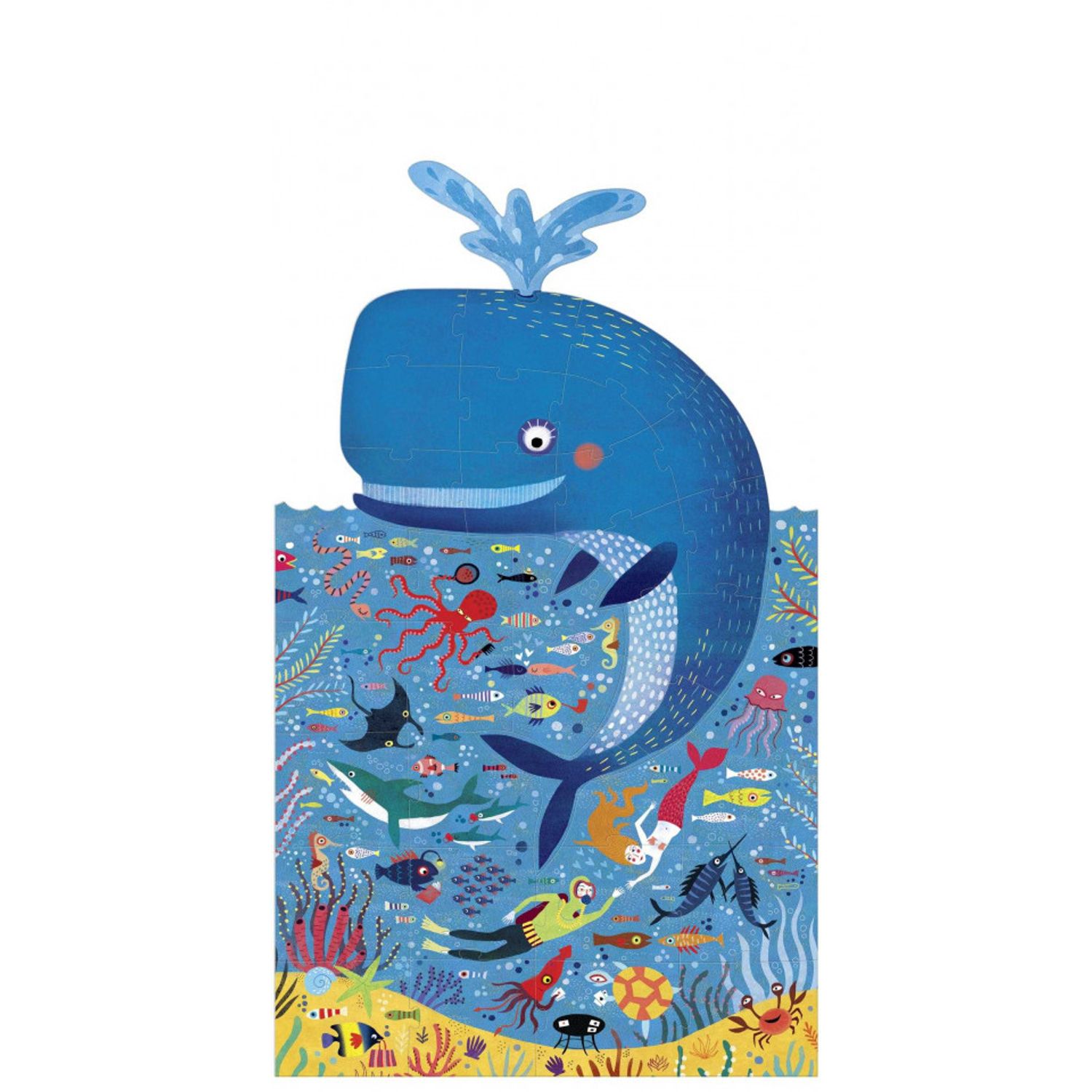 Puzzle Londji, Balena albastra in ocean fotografia produsului