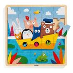 Puzzle lemn Djeco, Toti in barca fotografia produsului