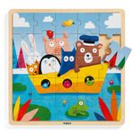 Puzzle lemn Djeco, Toti in barca fotografia produsului View 2 S