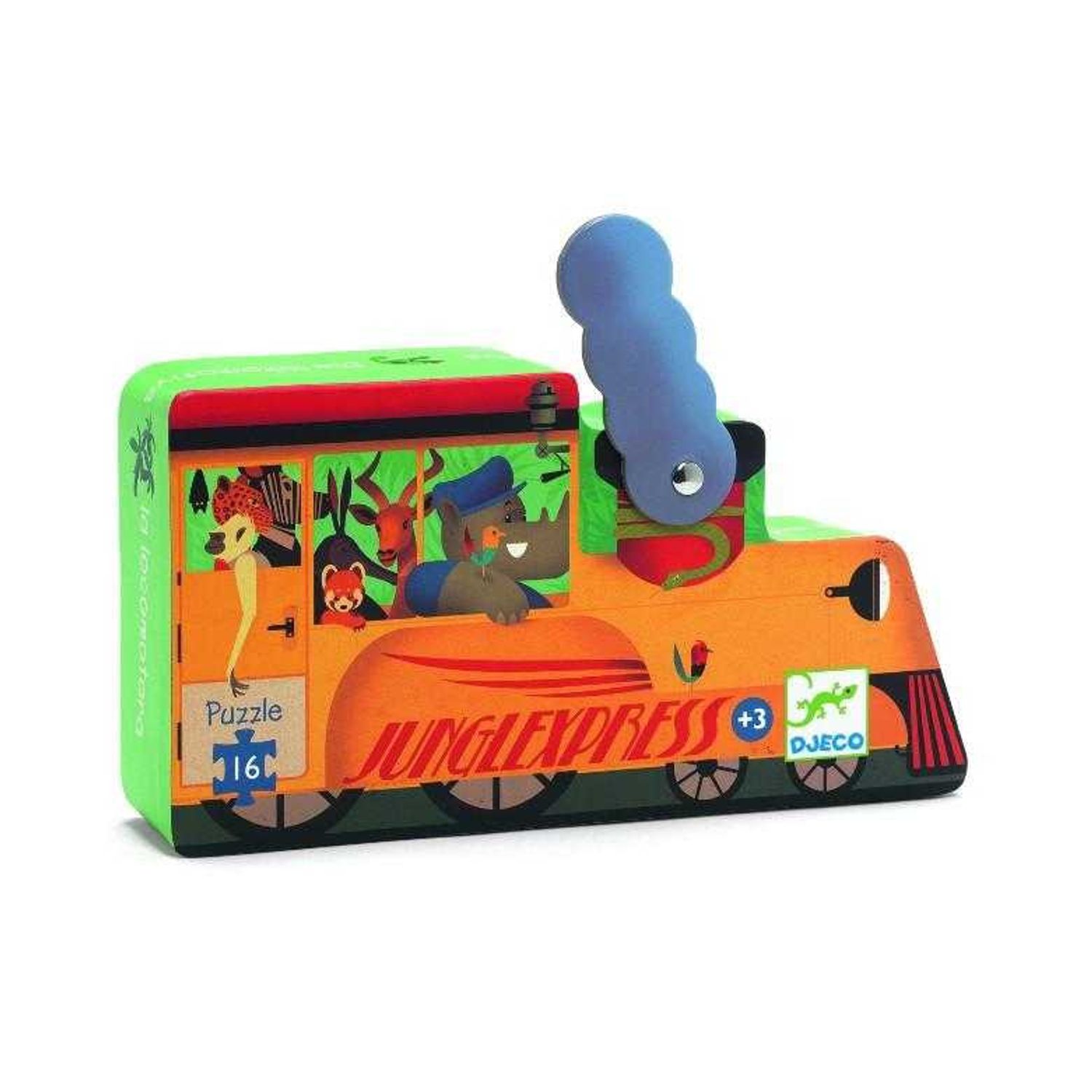 Puzzle Djeco - Locomotiva de tren fotografia produsului