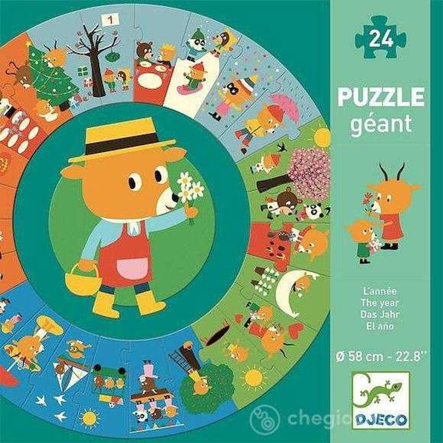 Puzzle cicular Djeco, anotimpurile fotografia produsului