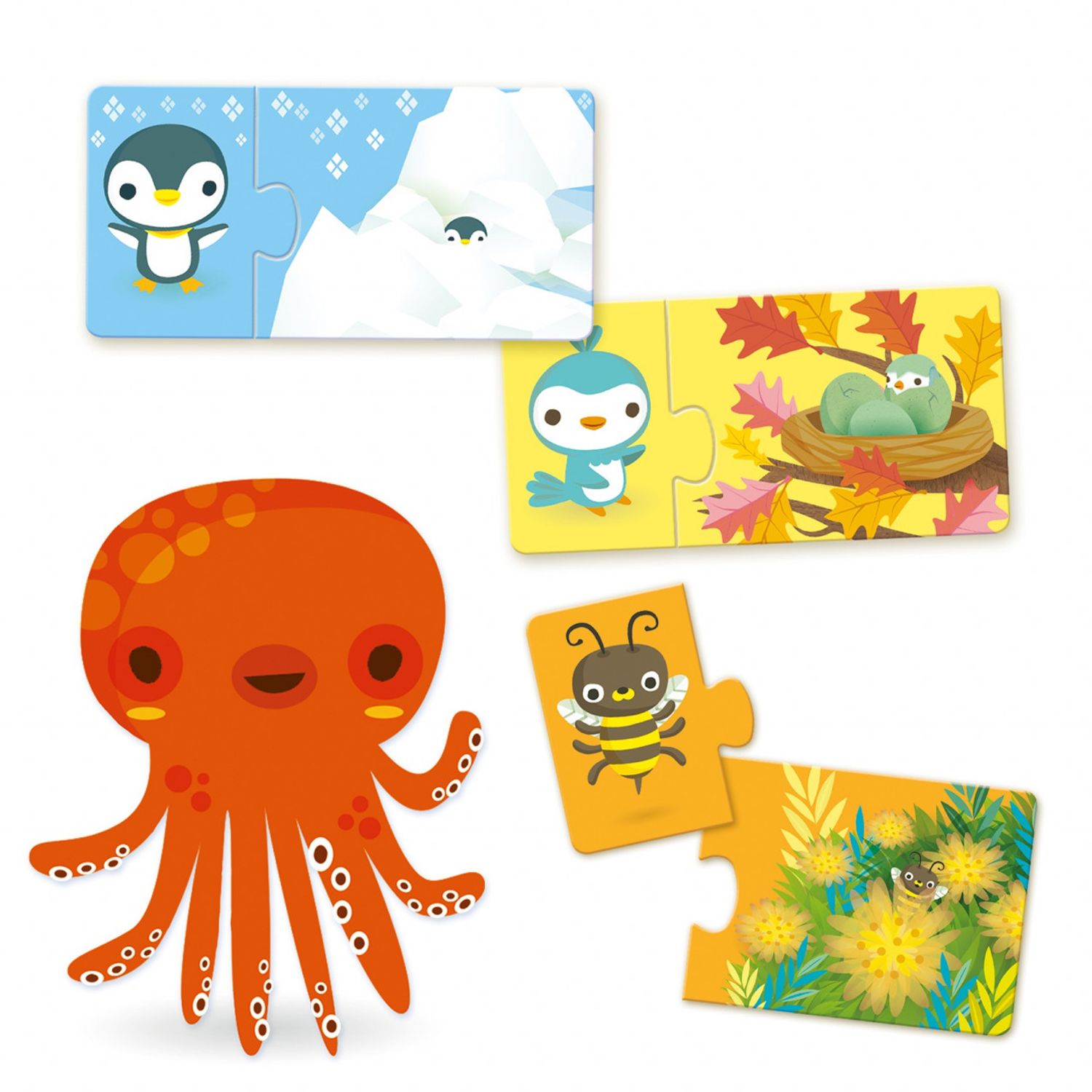 Puzzle duo Djeco Ascunselea fotografia produsului View 4 L