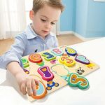 Puzzle din lemn - Numere si animalute fotografia produsului View 2 S