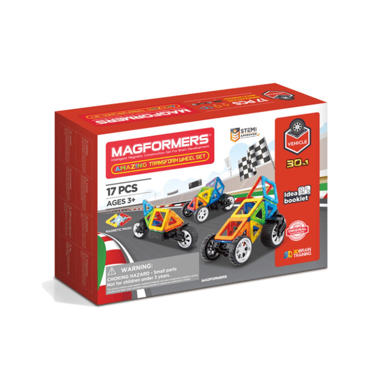Set magnetic de construit- Magformers Vehicule, 17 piese fotografia produsului