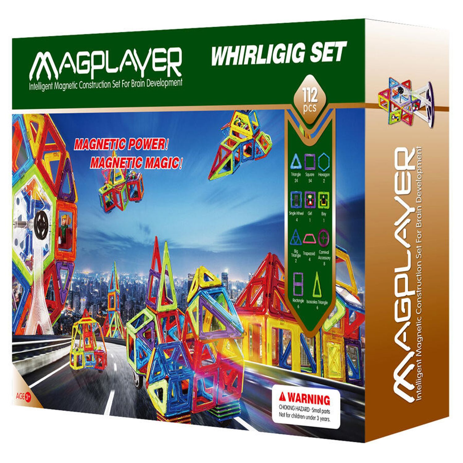 Joc de constructie magnetic - 112 piese fotografia produsului View 4 L