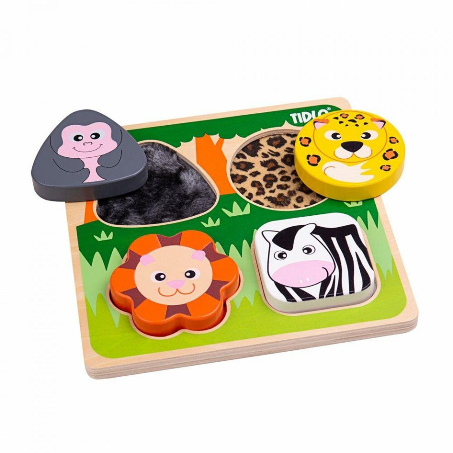 Puzzle senzorial din lemn - Safari fotografia produsului View 3 L