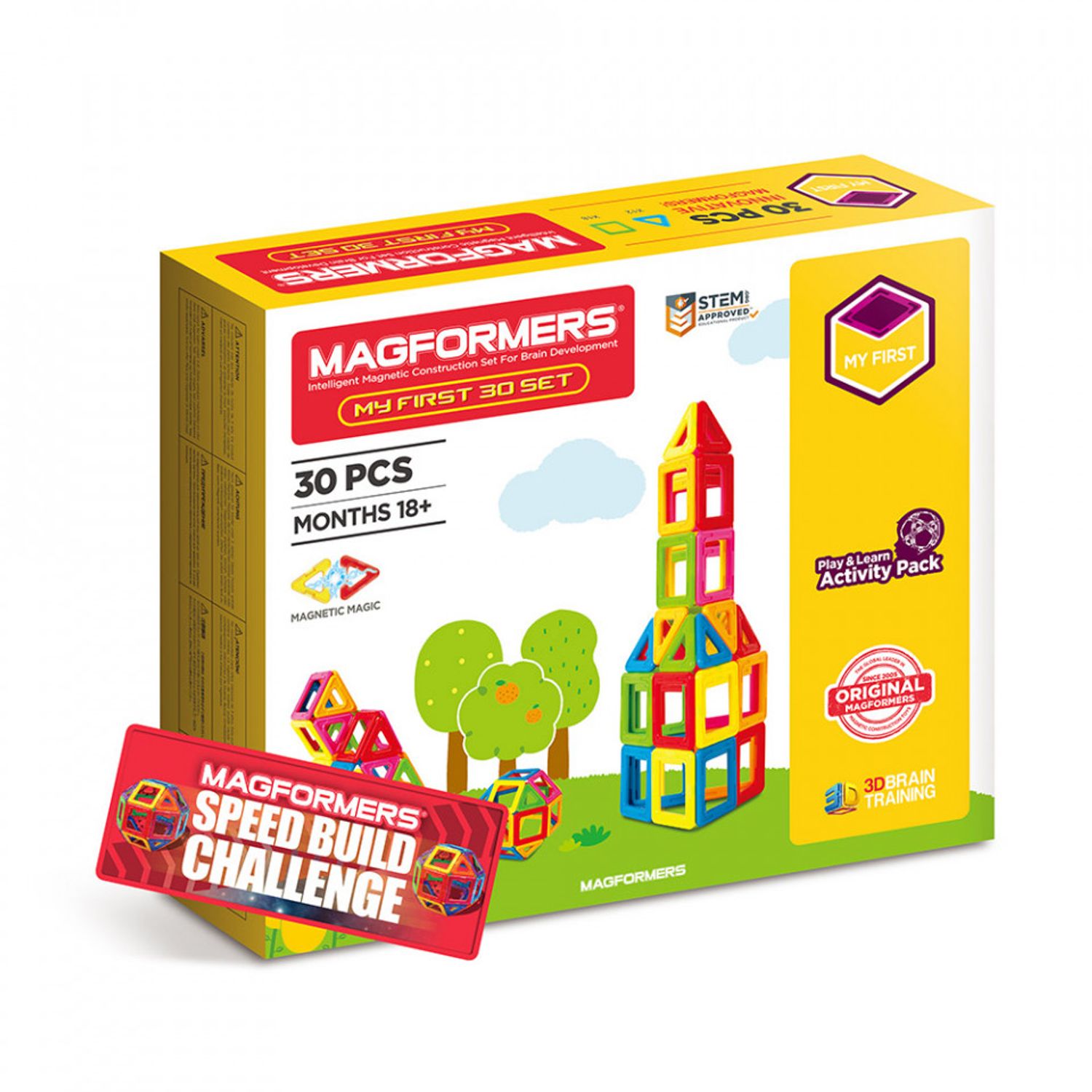 Set magnetic de construit- Set de baza Magformers, 30 piese fotografia produsului
