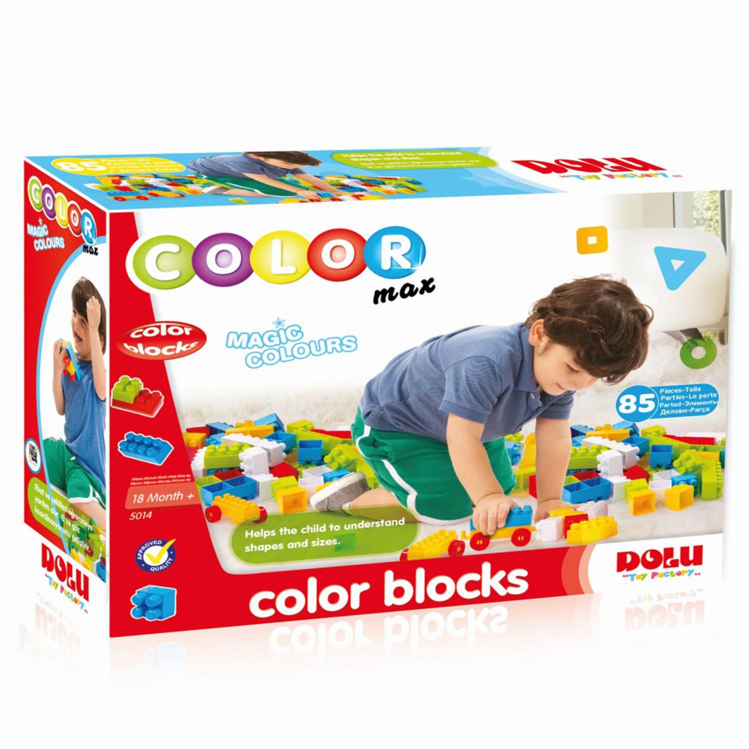 Cuburi colorate de construit - 85 piese fotografia produsului