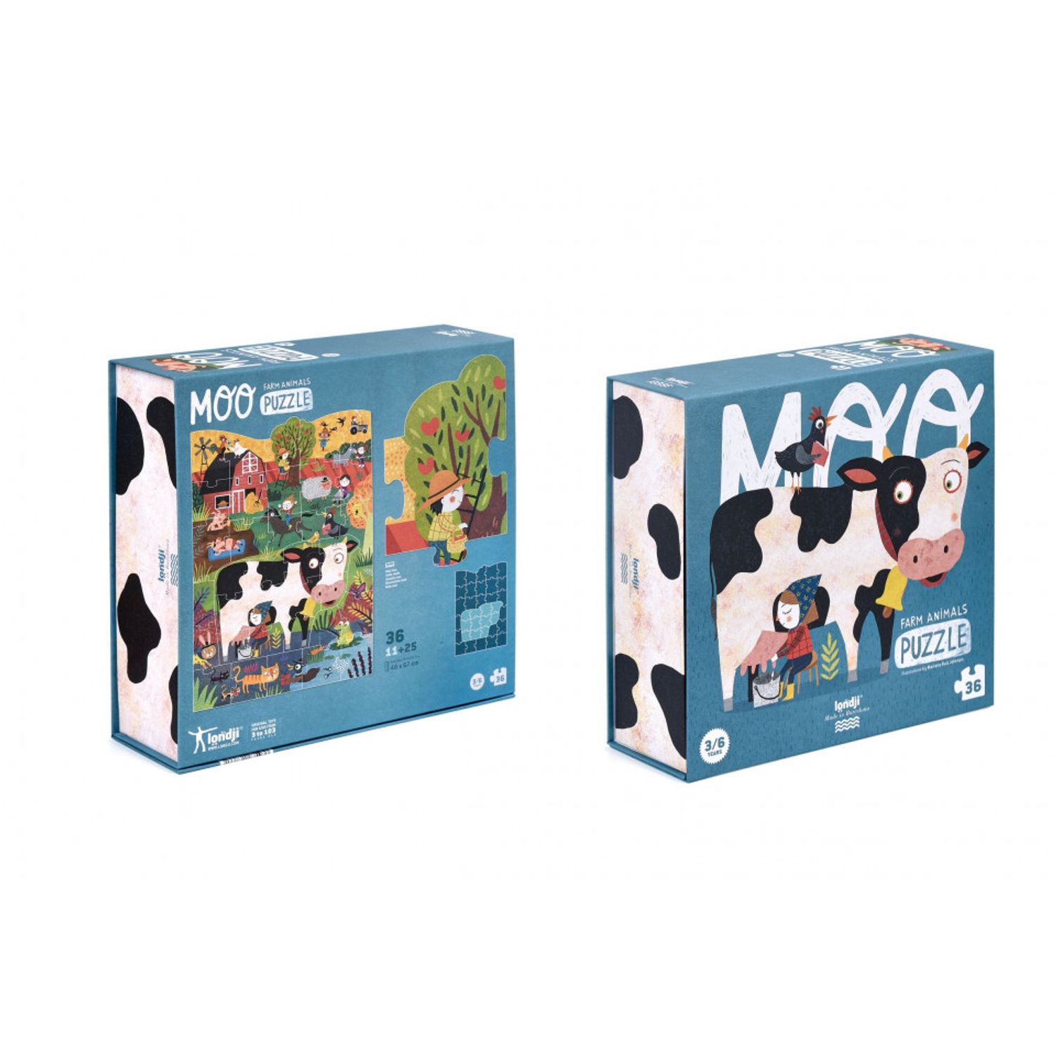 Puzzle Londji, Vacuta Moo fotografia produsului View 9 L
