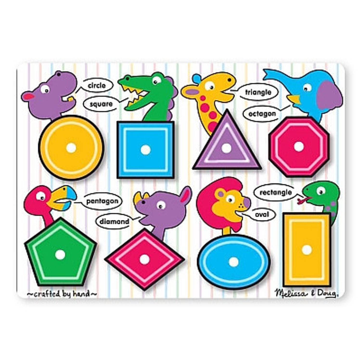 Puzzle lemn Forme geometrice Melissa and Doug fotografia produsului