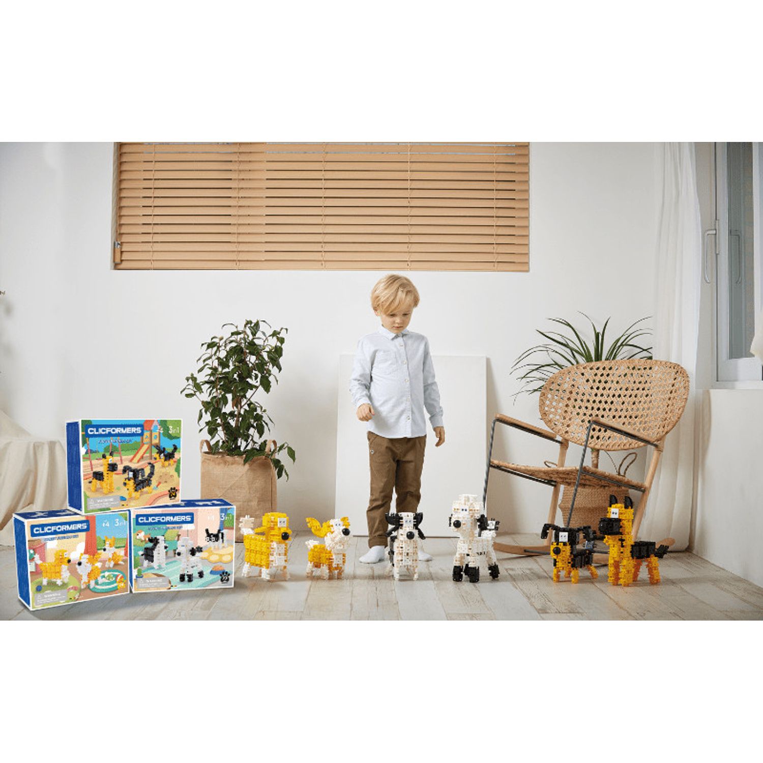 Set de construit Clicformers-Animale prietenoase, 79 piese fotografia produsului View 4 L