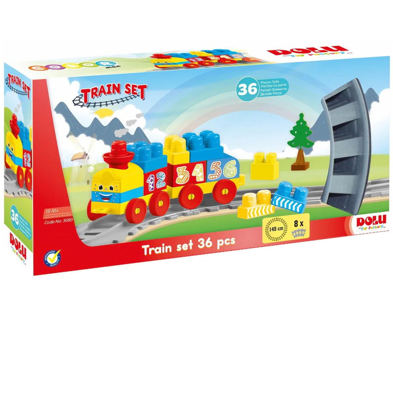Set de constructii cu trenulet - 36 piese fotografia produsului View 5 L