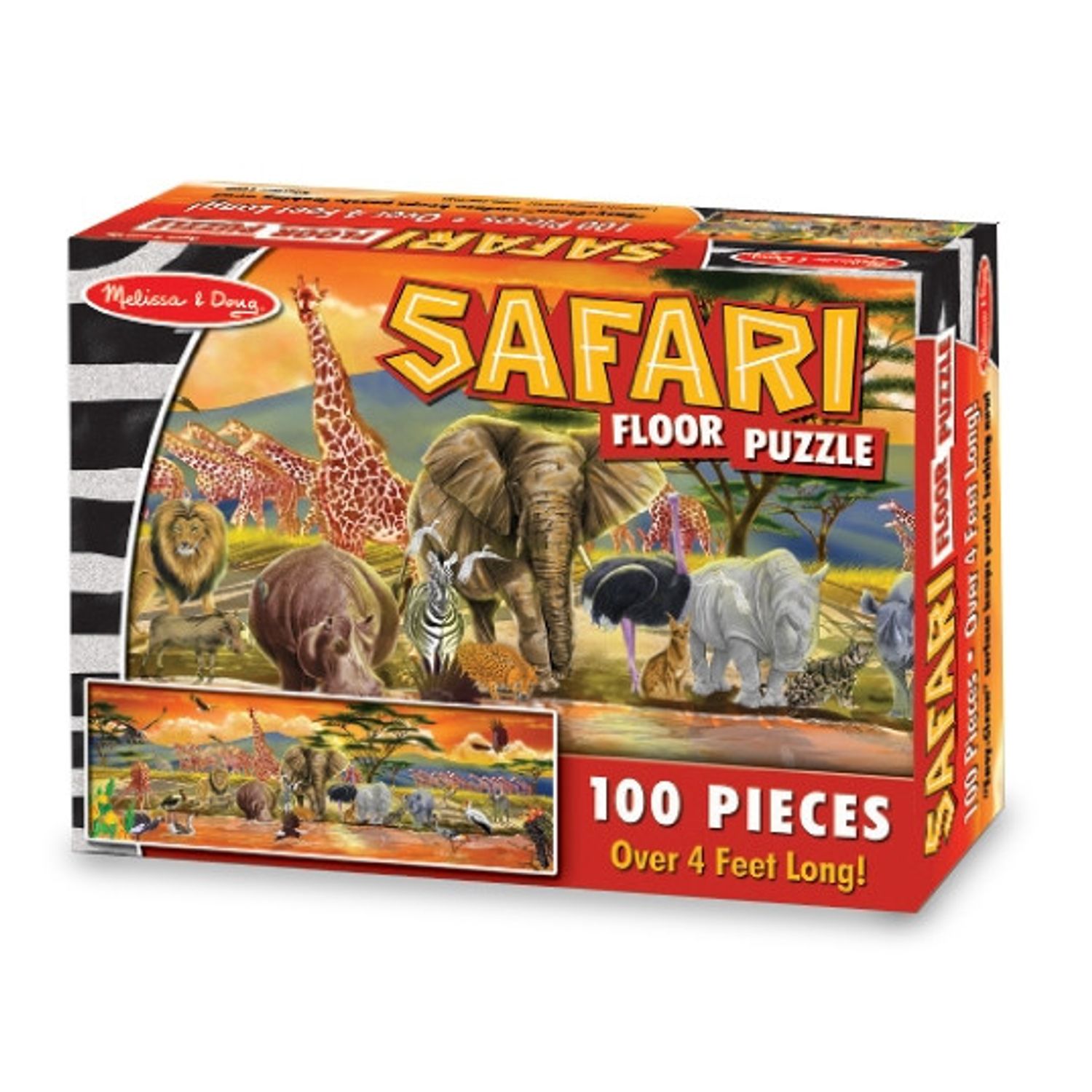Puzzle de podea Safari Melissa and Doug 100 piese fotografia produsului View 2 L