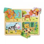 Primul meu puzzle eco din lemn Animalele - Melissa & Doug fotografia produsului View 2 S