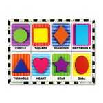 Puzzle lemn in relief Forme geometrice Melissa and Doug fotografia produsului