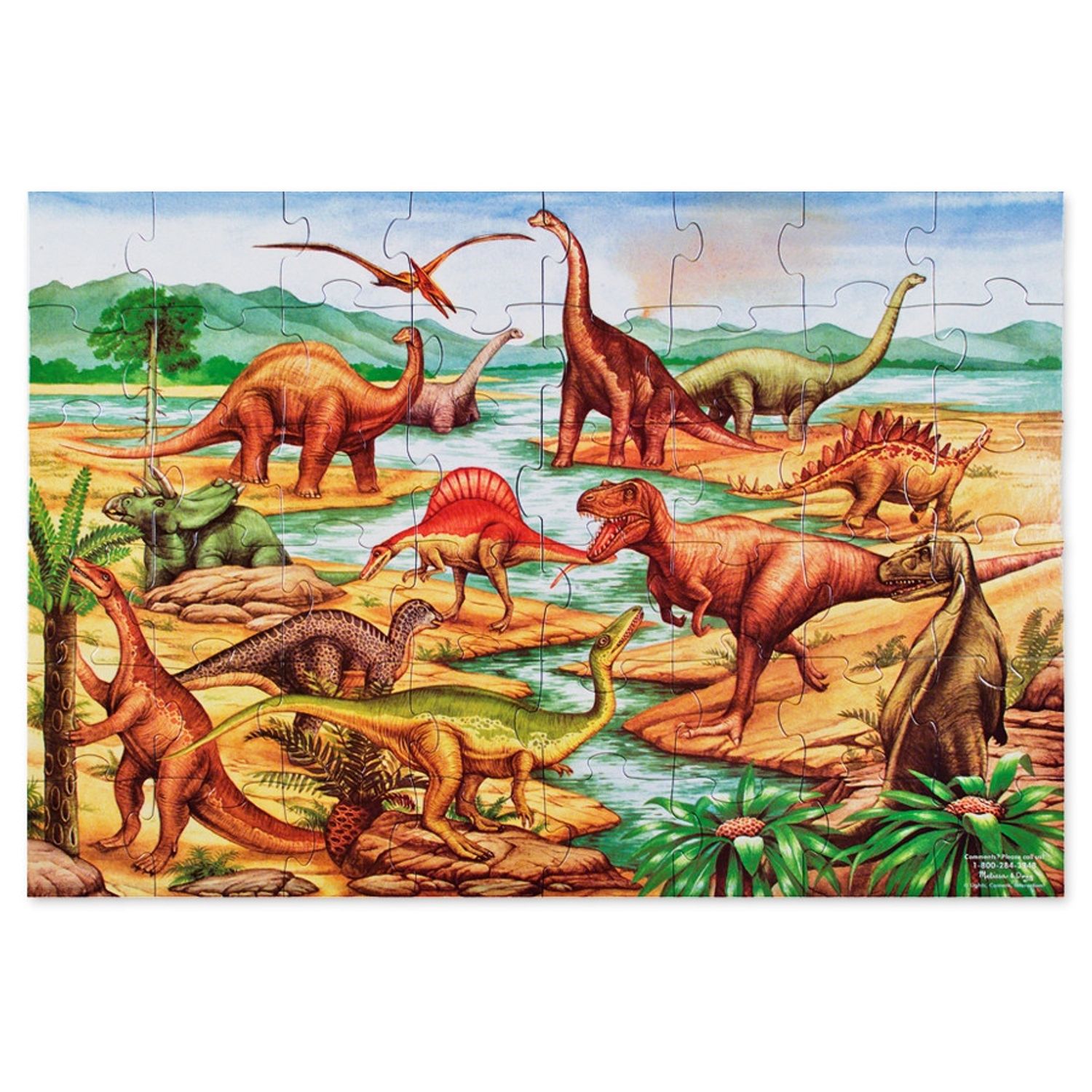 Puzzle de podea cu dinozauri Melissa and Doug fotografia produsului