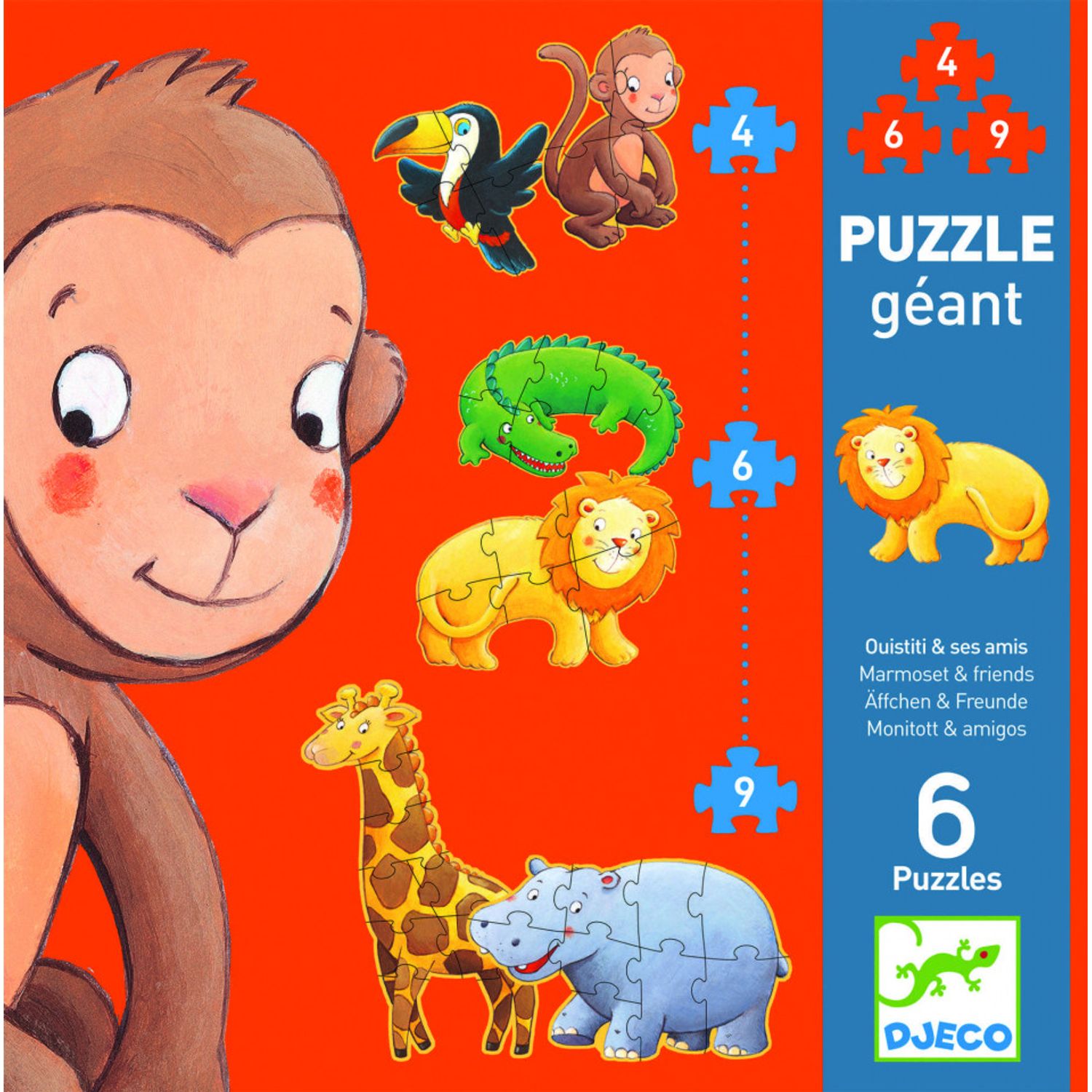 Puzzle gigant Djeco animale salbatice fotografia produsului