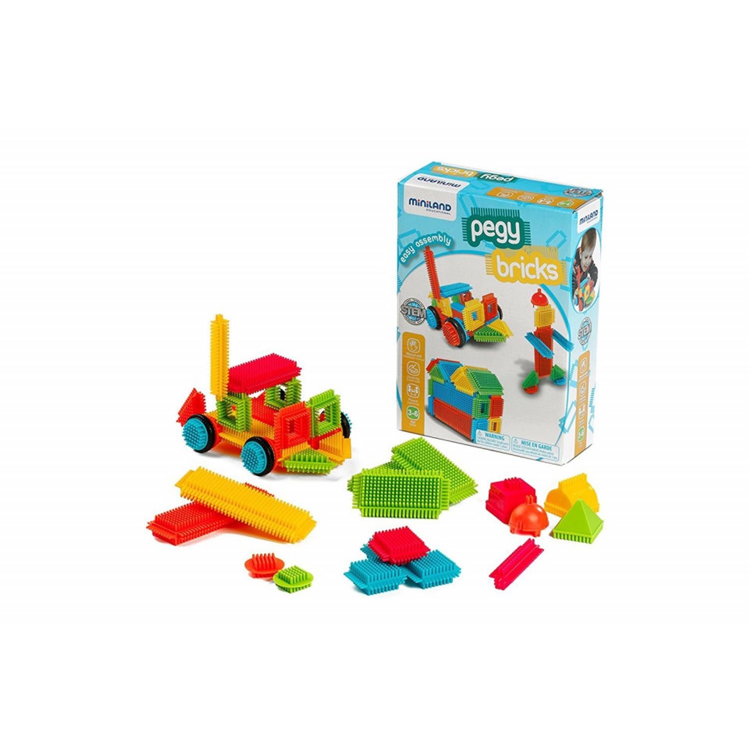 Joc de constructii Pegy Bricks 36 Miniland fotografia produsului