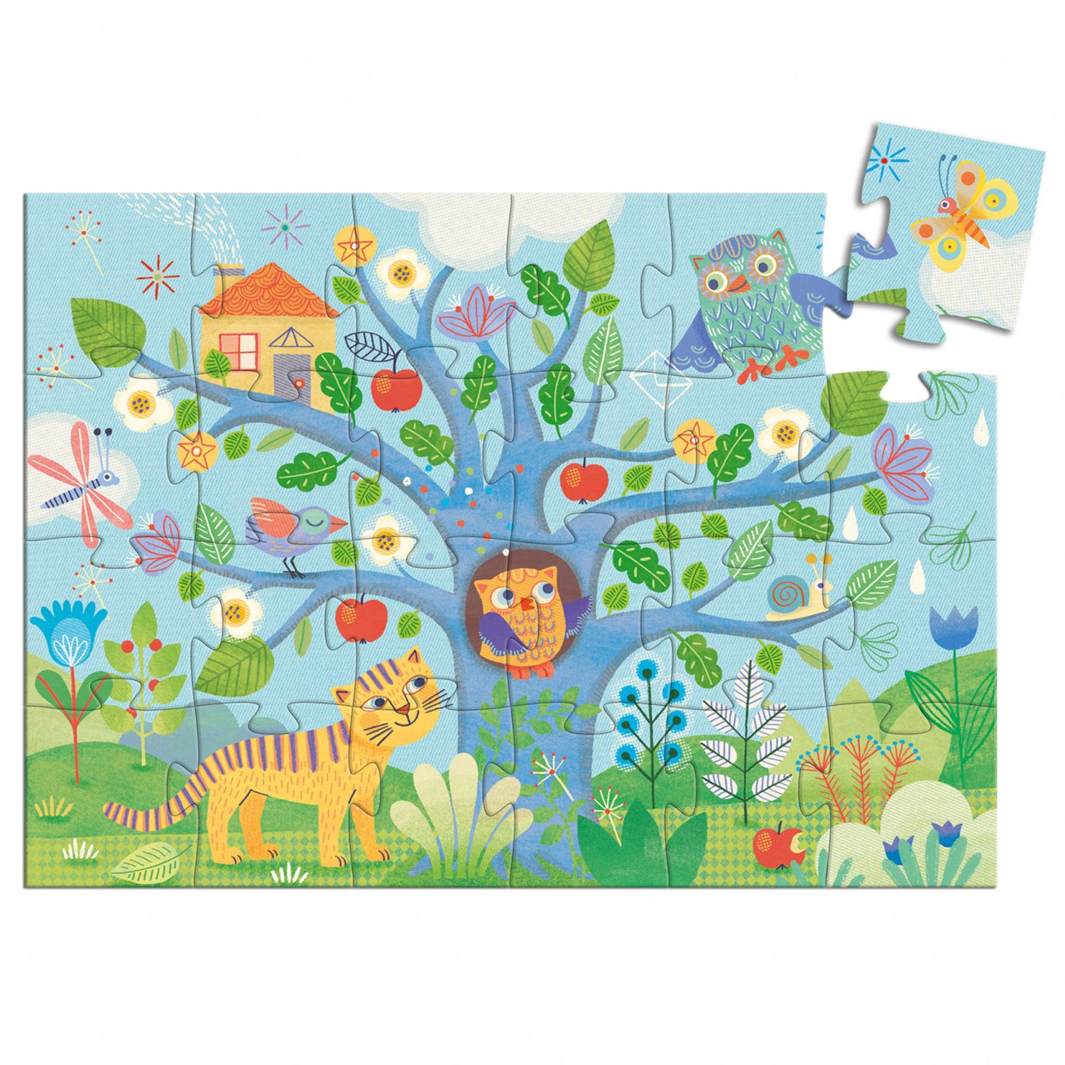 Puzzle Djeco Mama bufnita fotografia produsului View 6 L