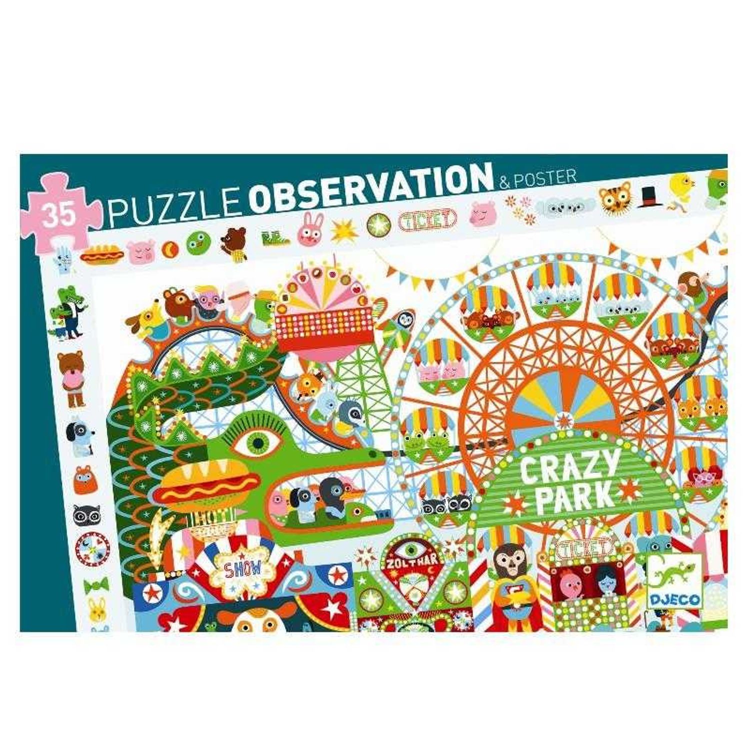 Puzzle observatie Djeco Parcul de distractii fotografia produsului