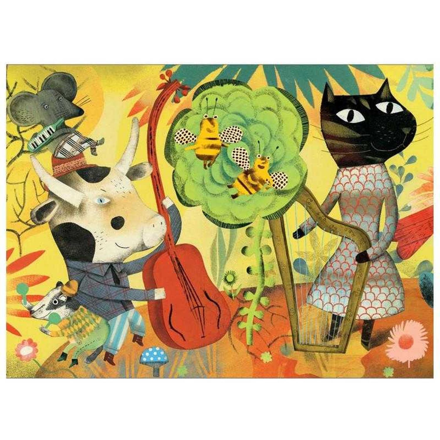 Puzzle 200 piese Orchestra din iarba Djeco fotografia produsului View 4 L