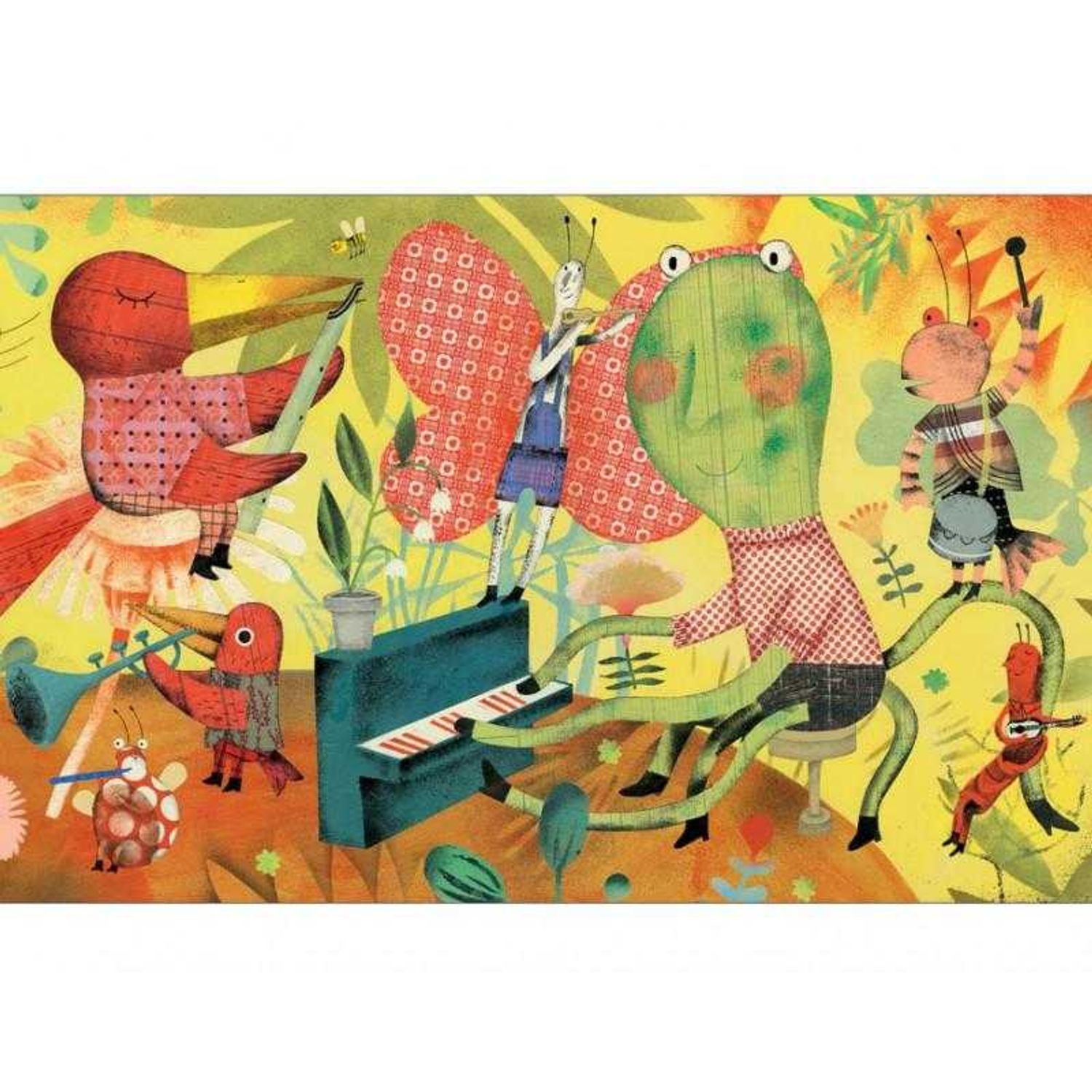 Puzzle 200 piese Orchestra din iarba Djeco fotografia produsului View 3 L