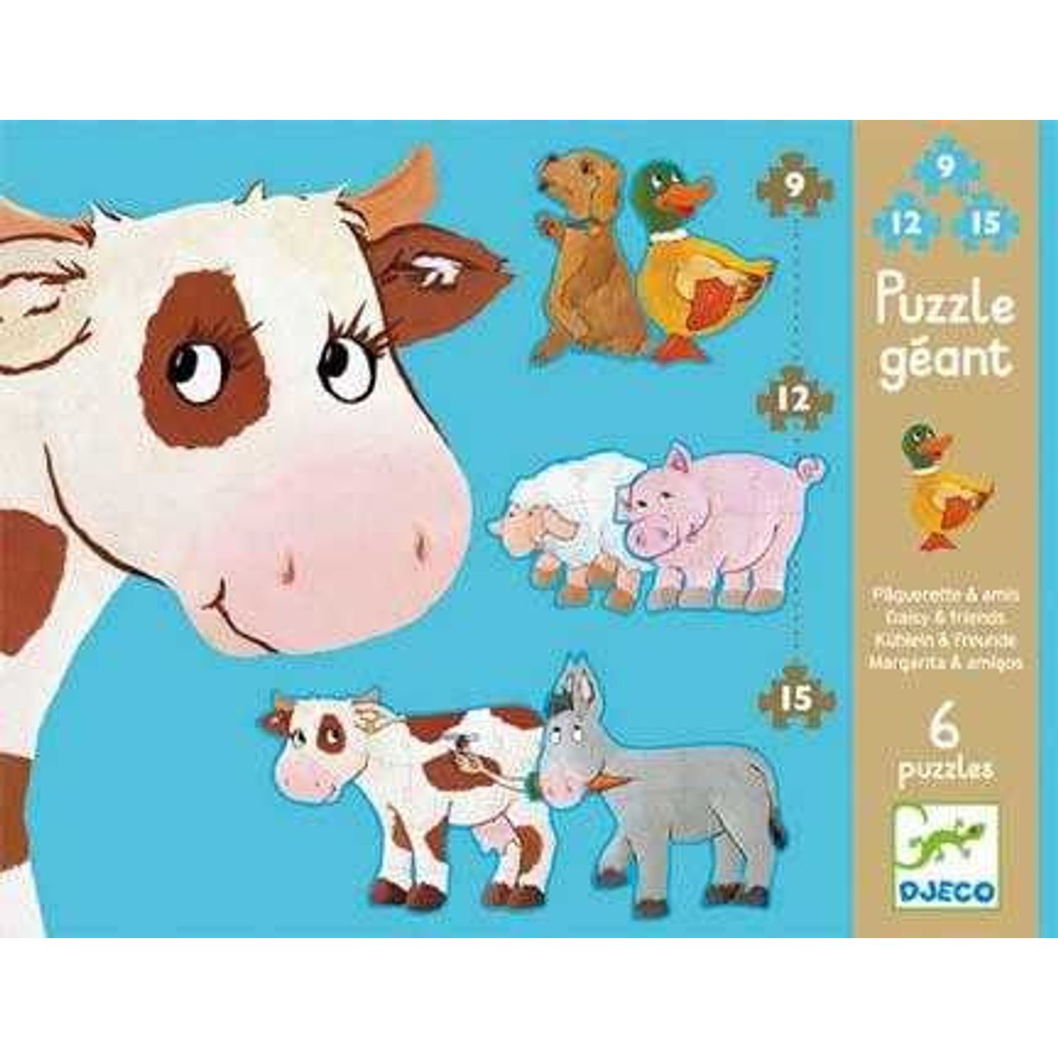 Puzzle gigant Djeco animale de ferma fotografia produsului