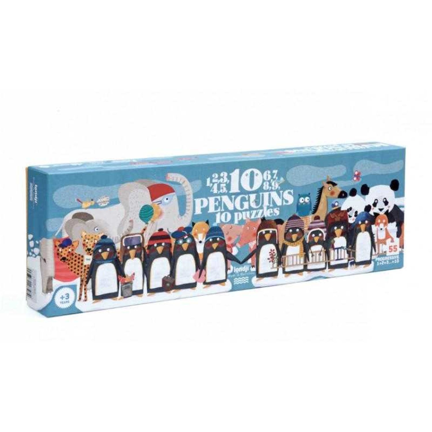 Puzzle progresiv 1,2,310 pinguini Londji fotografia produsului View 2 L