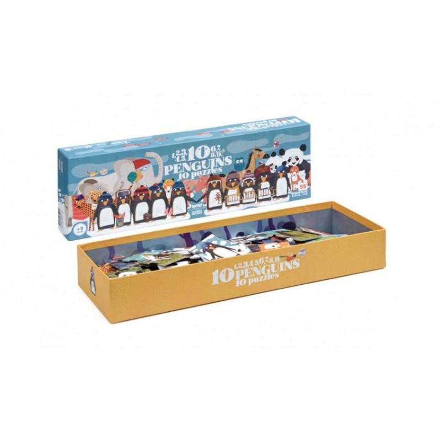 Puzzle progresiv 1,2,310 pinguini Londji fotografia produsului