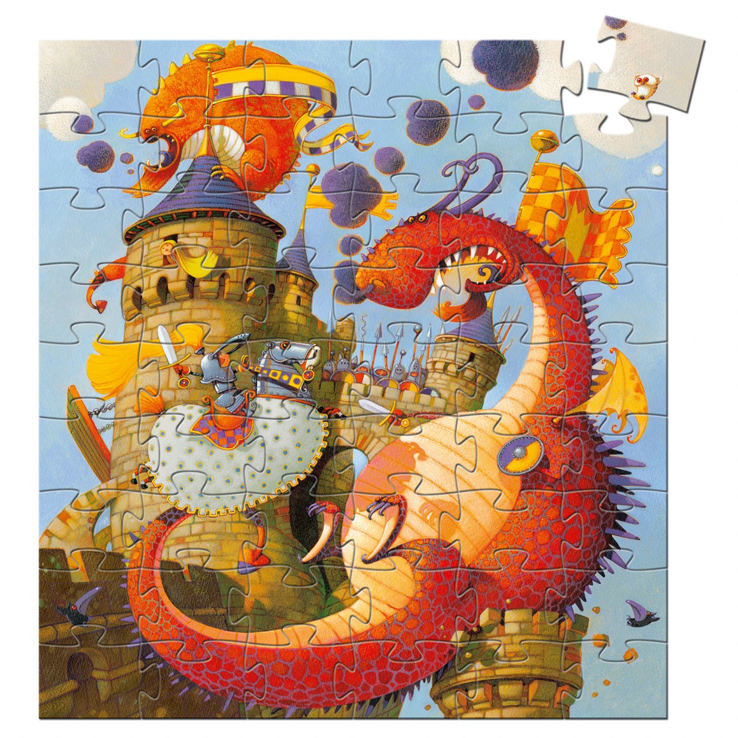 Puzzle Djeco Cavalerul si Dragonul fotografia produsului View 6 L
