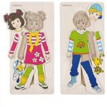Puzzle lemn Imbracam copiii Beleduc fotografia produsului