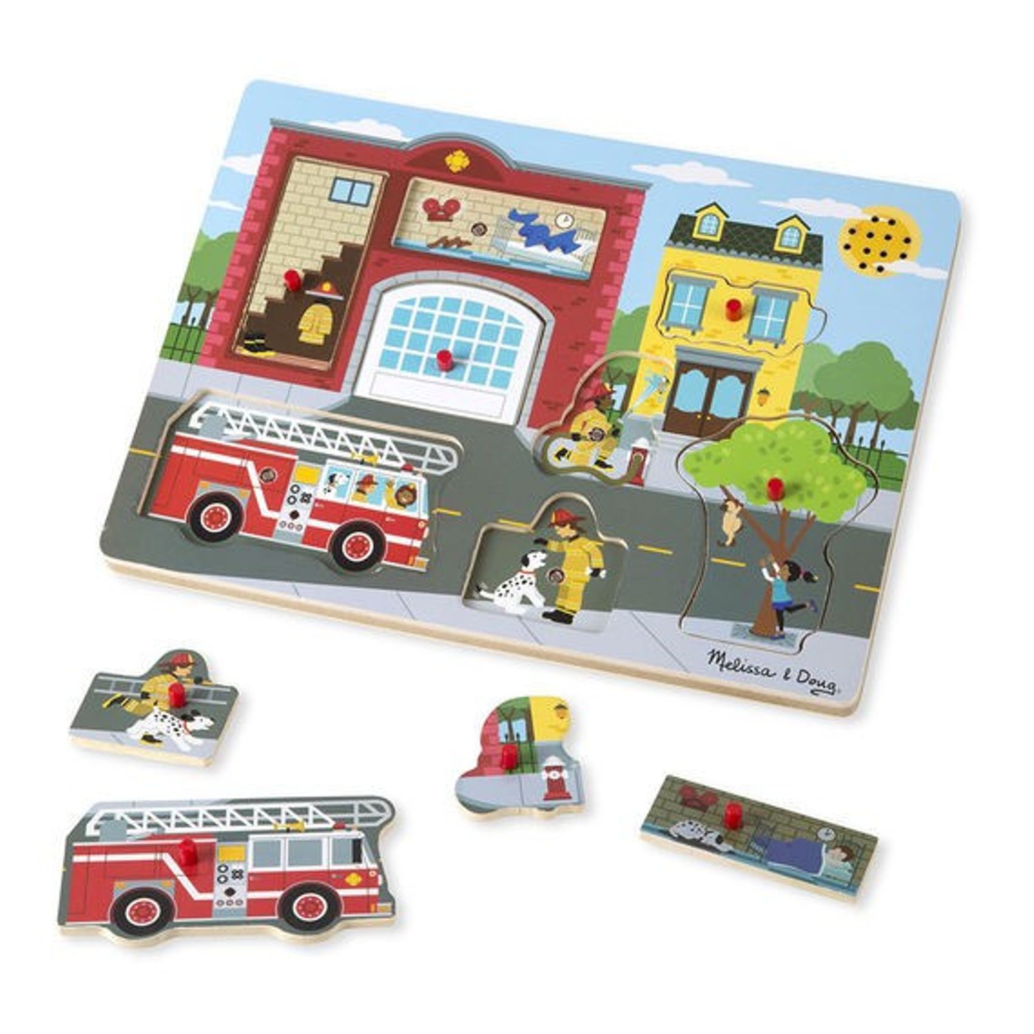 Puzzle cu sunete Brigada de pompieri Melissa and Doug fotografia produsului View 2 L