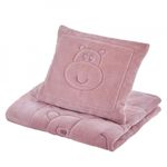 Set pernuta si paturica din plus Bear BabyJem (Culoare: Verde) fotografia produsului