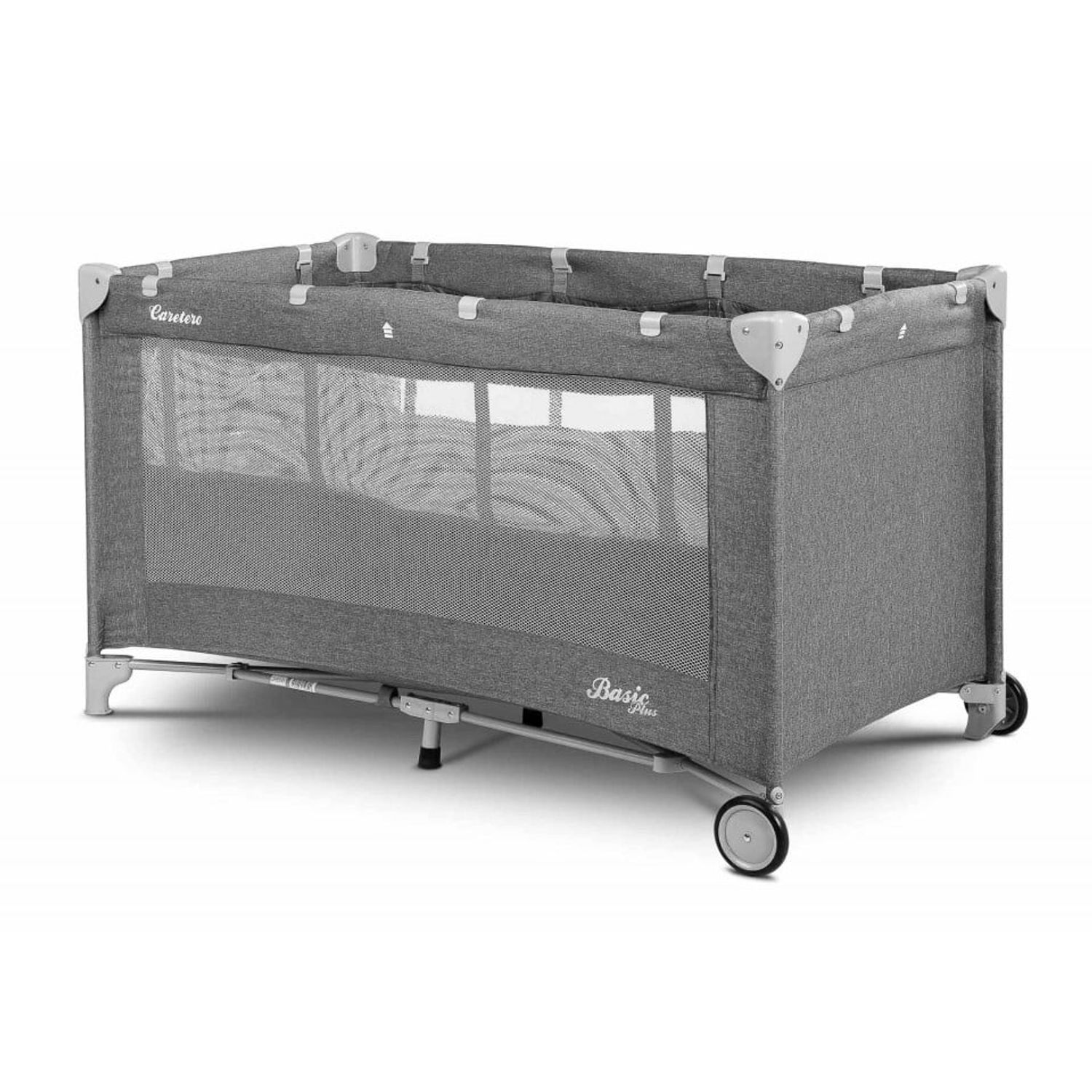 Patut pliant cu etaj intermediar Caretero BASIC PLUS Graphite fotografia produsului View 3 L