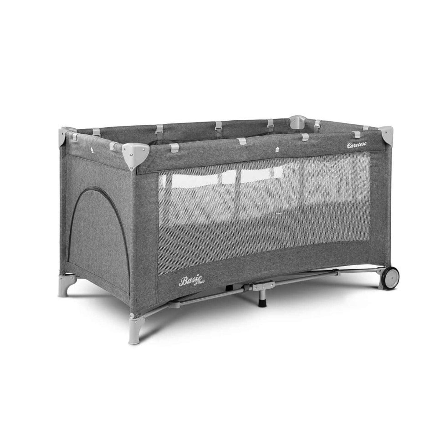 Patut pliant cu etaj intermediar Caretero BASIC PLUS Graphite fotografia produsului