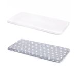 Cearceaf jerse cu elastic 2buc/set Alb_Star grey Fillikid fotografia produsului