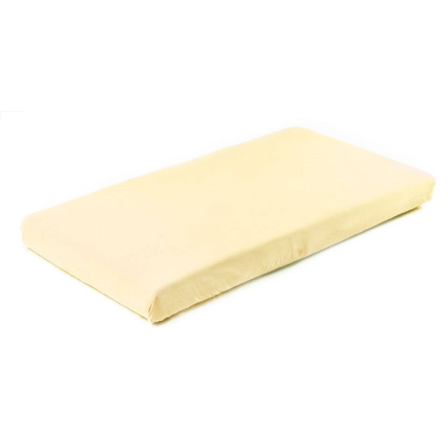 Cearsaf de bumbac jersey cu elastic Sensillo 120x60 cm Galben fotografia produsului