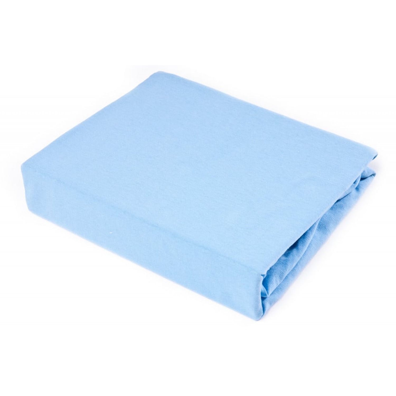 Cearsaf de bumbac jersey cu elastic Sensillo 120x60 cm Albastru fotografia produsului View 3 L