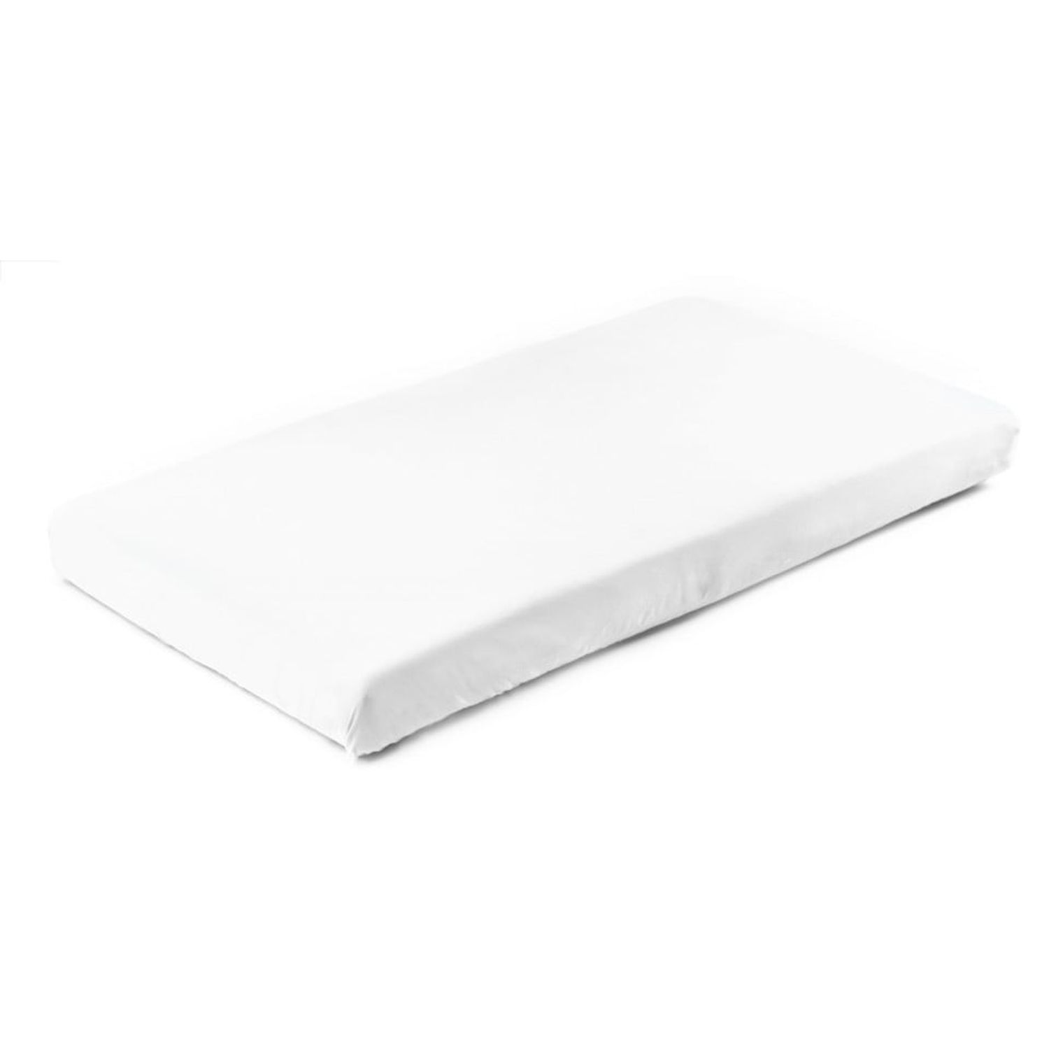 Cearsaf de bumbac jersey cu elastic Sensillo 120x60 cm Alb fotografia produsului