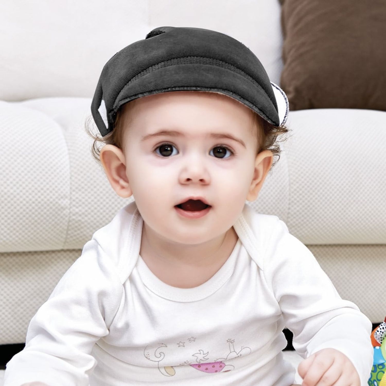 Casca de protectie BabyJem Head protect Grey fotografia produsului View 3 L