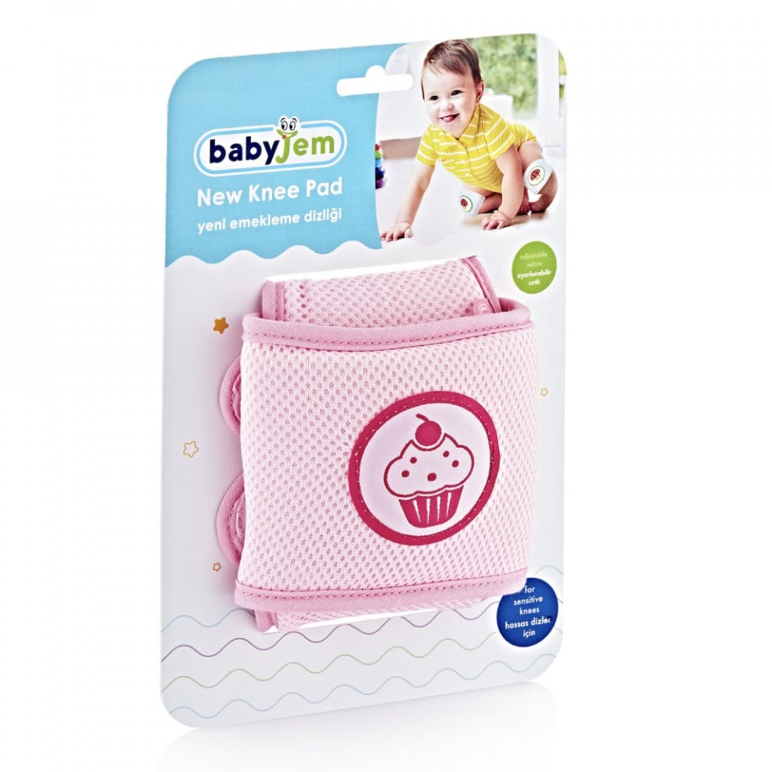Genunchiere de protectie pentru bebelusi Cupcake (Culoare: Bleu) fotografia produsului