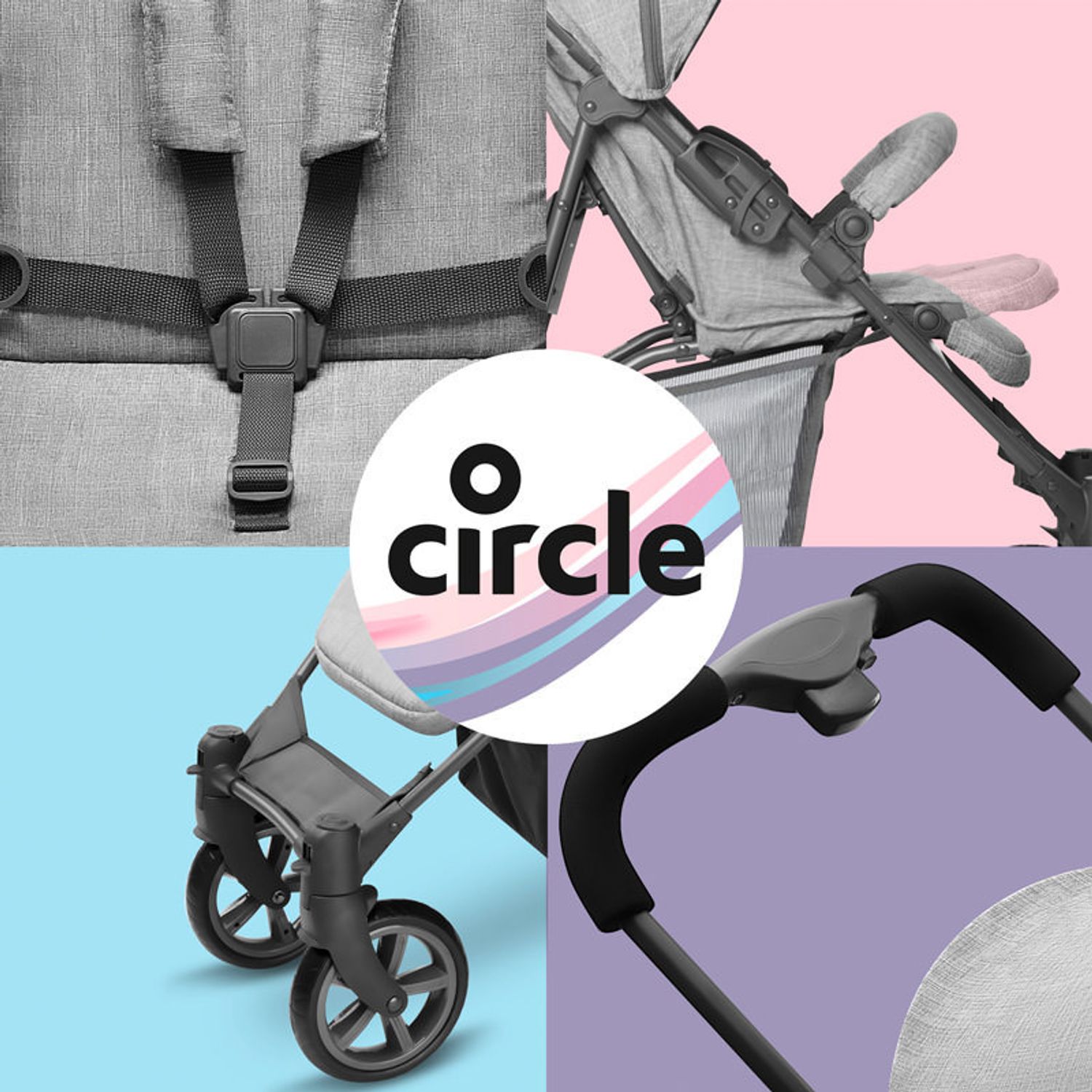 Carucior Treviso 4 Woven-grey Circle ABC Design fotografia produsului View 2 L