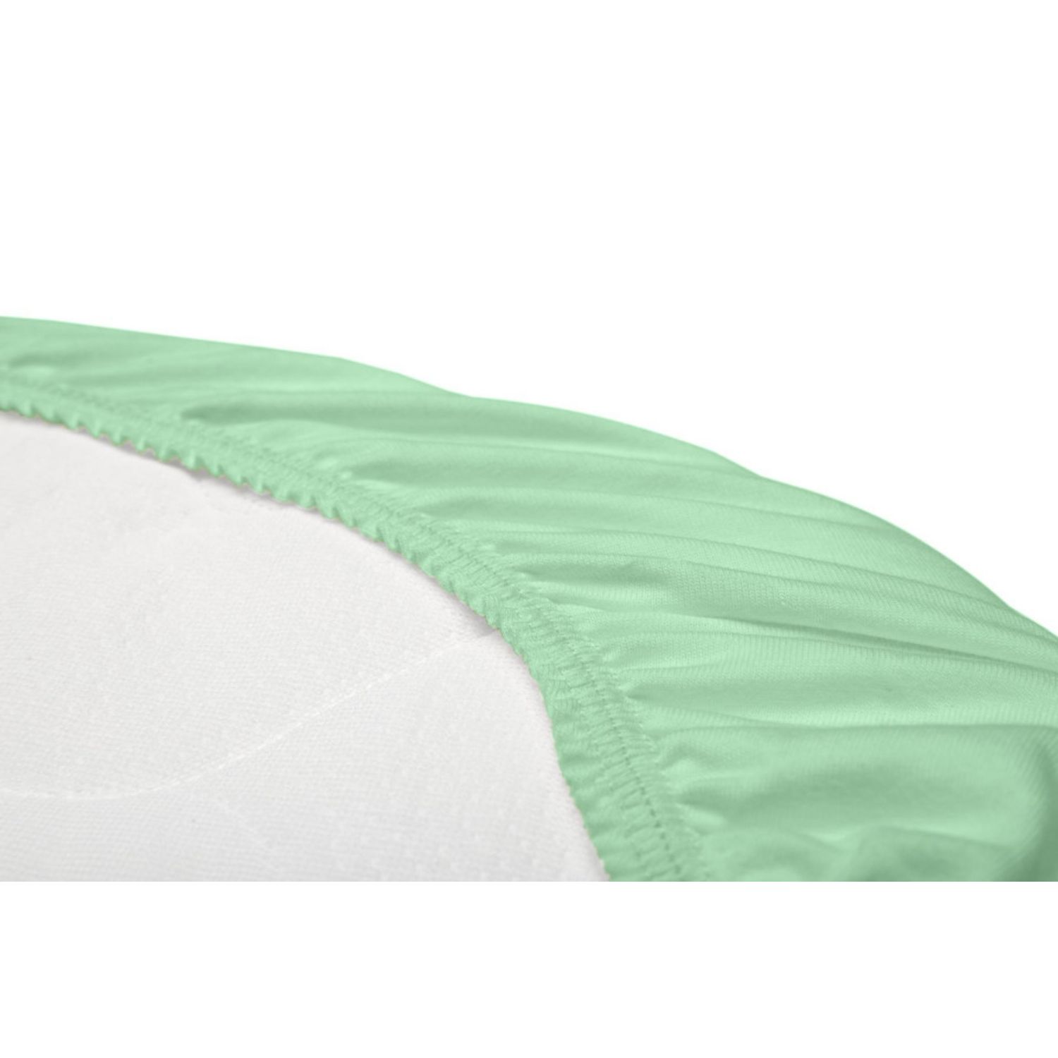 Husa de bumbac cu elastic pentru salteaua de landou Menta fotografia produsului View 2 L