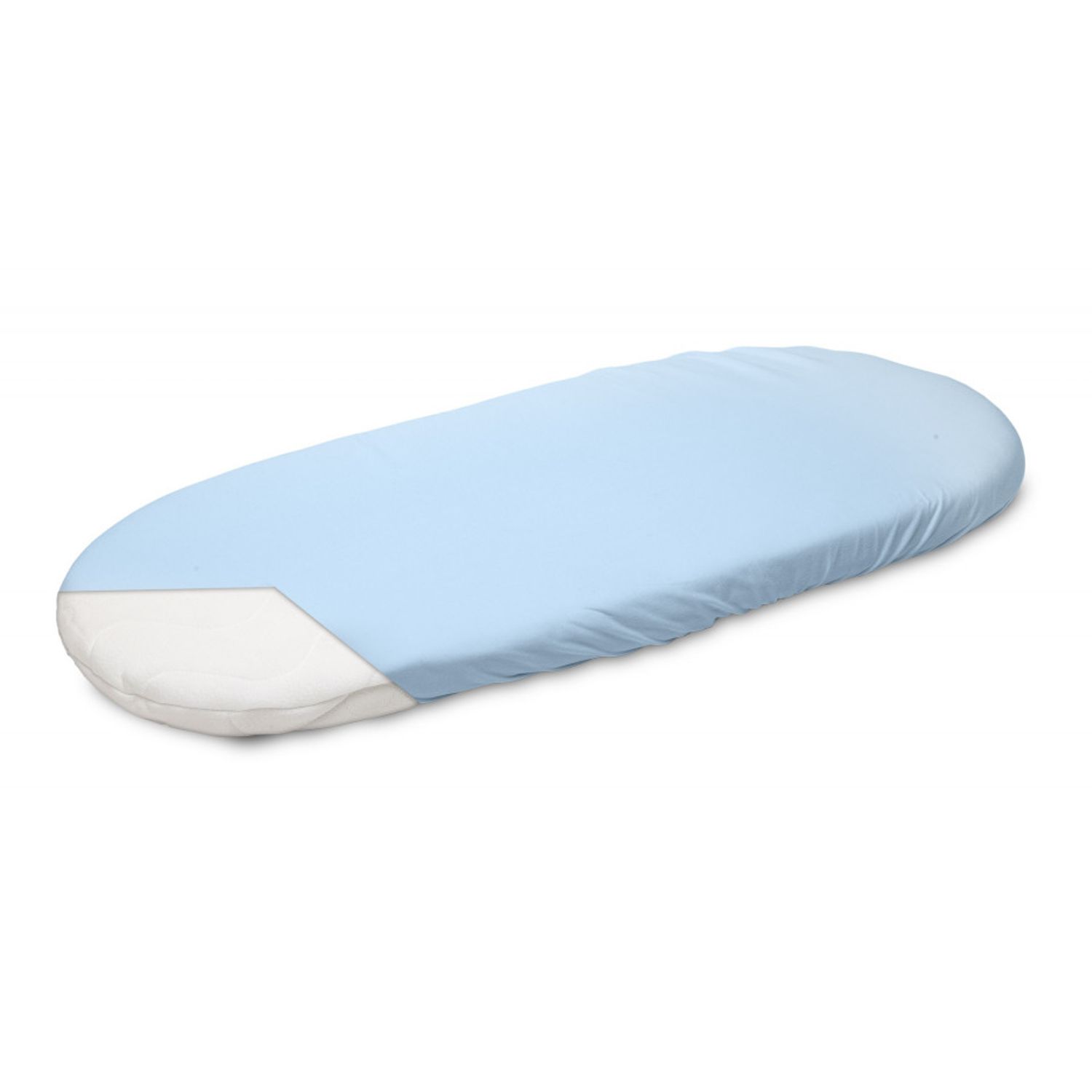 Husa de bumbac cu elastic pentru salteaua de landou Albastru fotografia produsului View 2 L