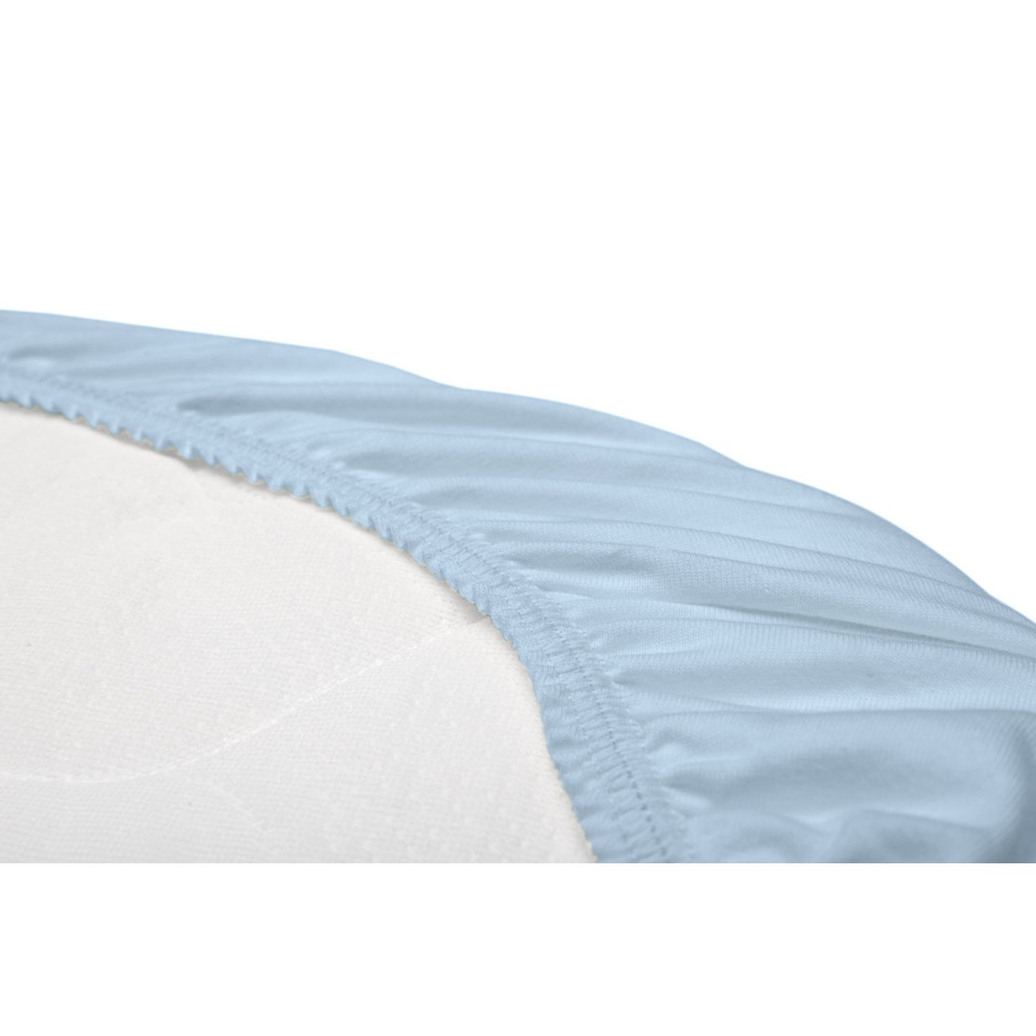 Husa de bumbac cu elastic pentru salteaua de landou Albastru fotografia produsului View 3 L