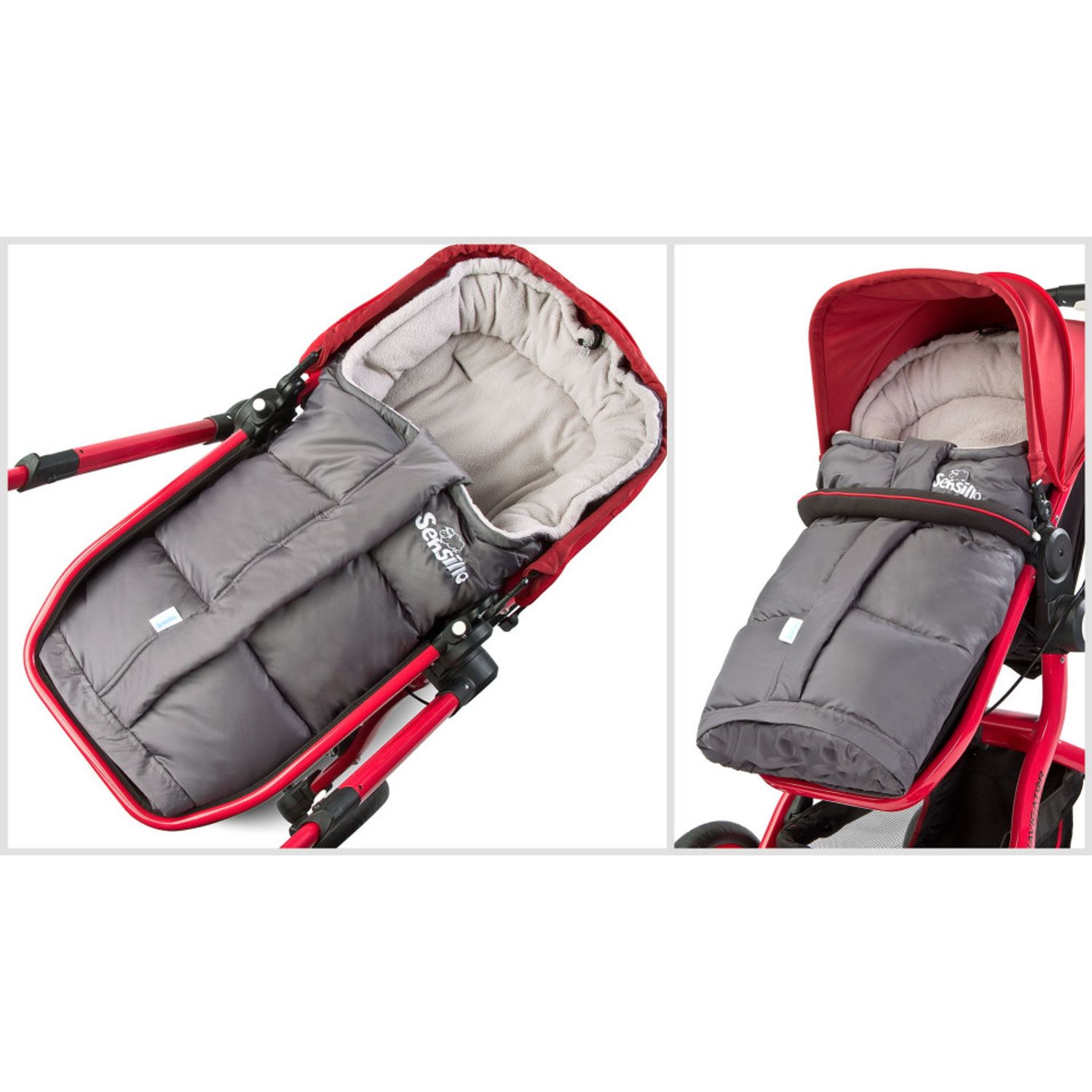 Sac de iarna Sensillo 3 in 1 POLAR Gri fotografia produsului View 3 L