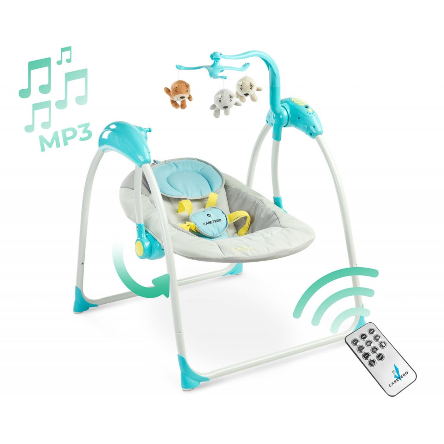 Leagan electric cu telecomanda Caretero LOOP Blue fotografia produsului View 12 L